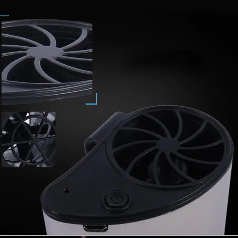 Mini Air Conditioner Fishing USB Charging Wearable USB Waist Fan Creative Camping Silver Gray USB Rechargeable Fan Outdoor