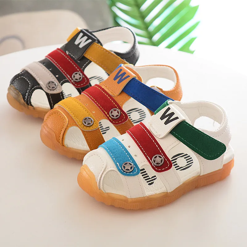 

Summer 2018 fashion high quality children sandals cool soft leather shoes kids hot sales breathable comfortable girls boys shoes