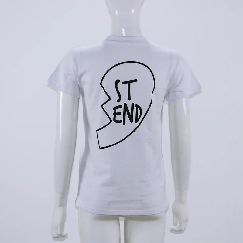 2018 Harajuku de mejores amigos Camisetas De Bff camiseta de las niñas y las mujeres hermanas Tops Tee camiseta Mujer Camisetas Mujer