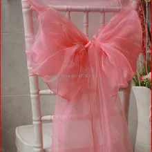 № 37 ярко-розовый цвет, органза, чехлы на стулья/стул шапки/крепежная створка стула для свадебного мероприятия и вечерние& Home& украшение для банкета ткани