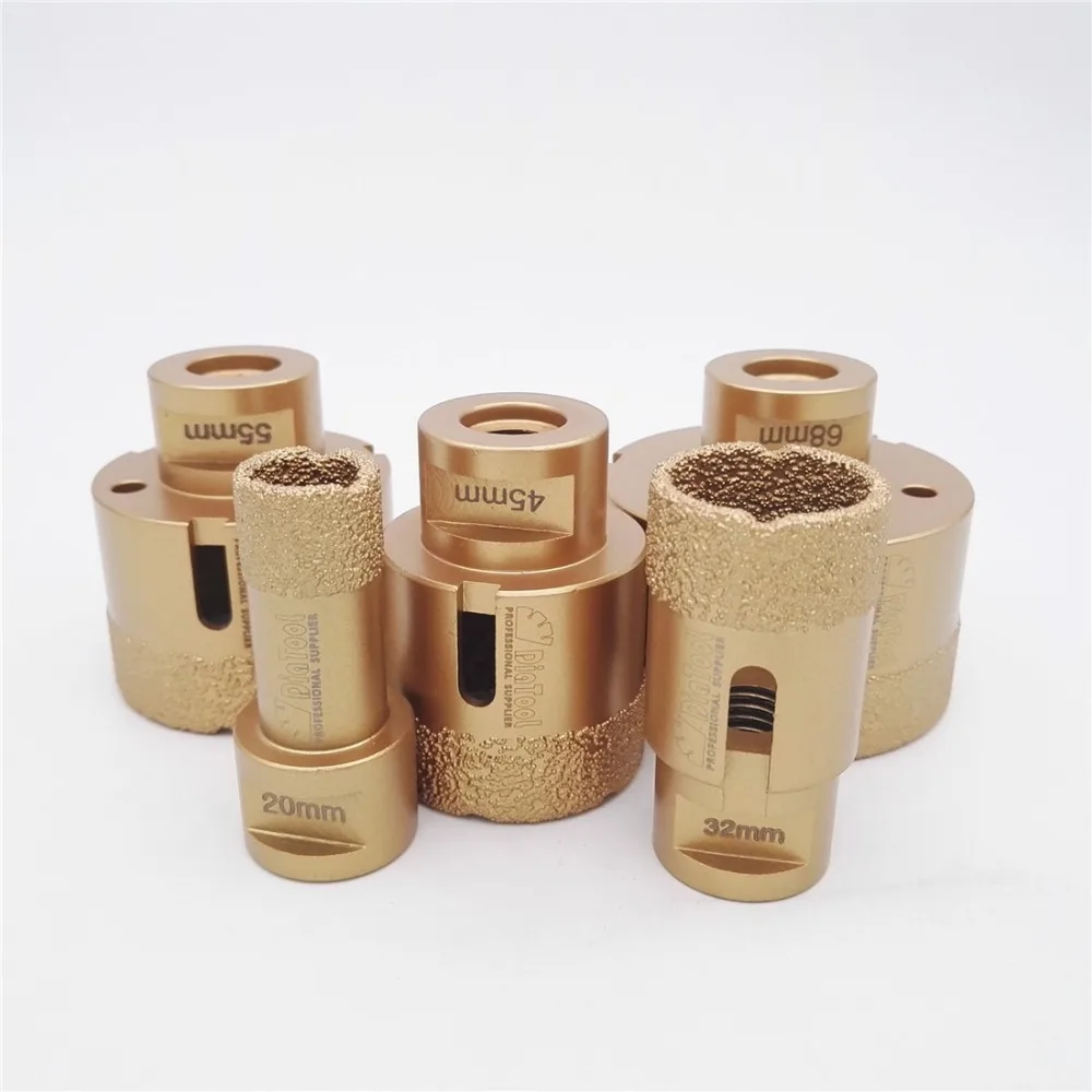 5pcs/pk 20/32/45/55/68mm Diamond hole saw Vacuum brazed diamond drill core bits 15MM Diamond height M14 connection Drill cutter