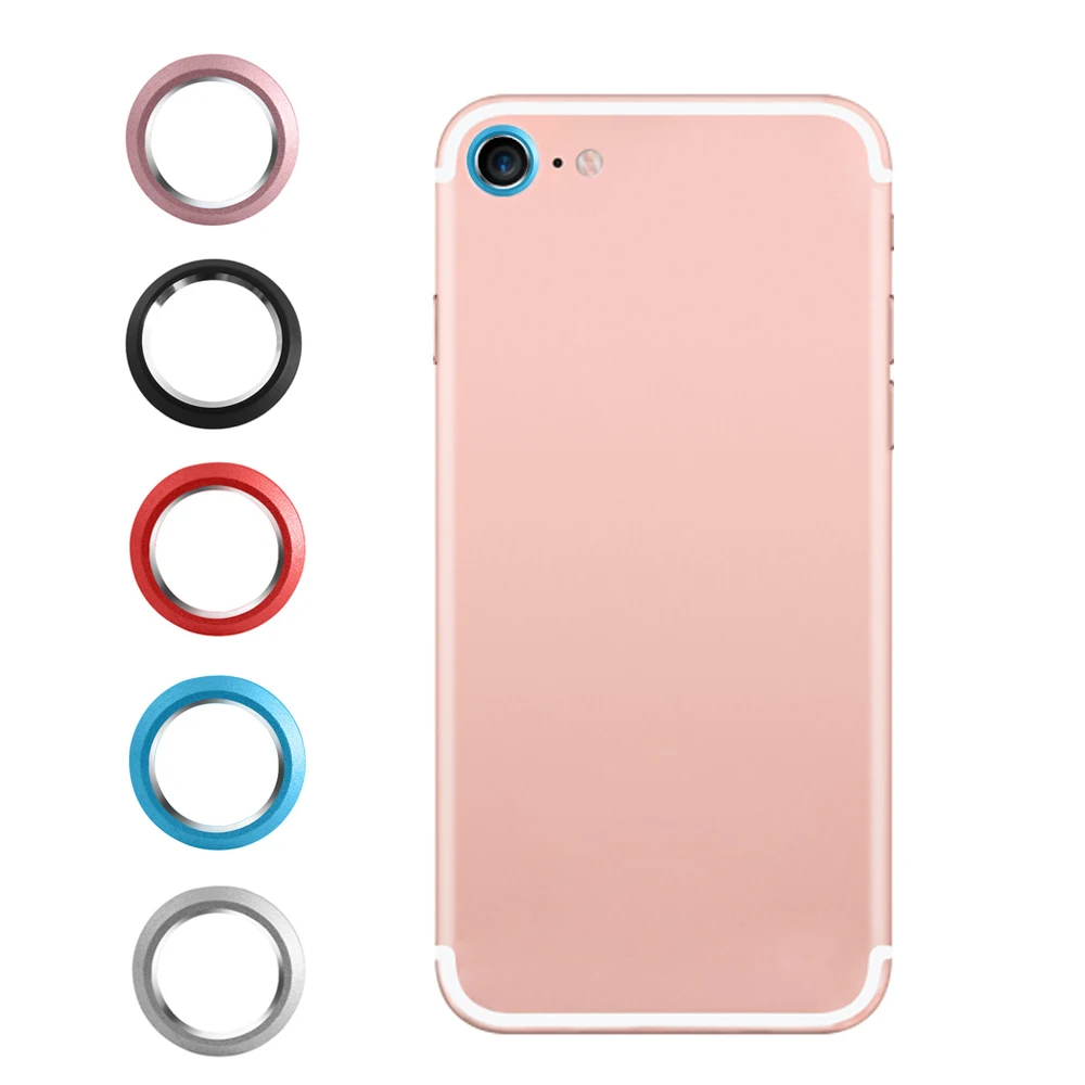 

Smart Phone Lens Protection Ring Camera Metal Rear Guard Circle Camera Lens Protector Case Cover Ring Bumper for iphone 7 8