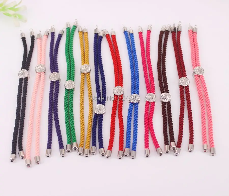 

20pcs Mix color Charm Cotton Rope Bracelet,Half-finished Cord Bracelet,Jewelry Supply for DIY