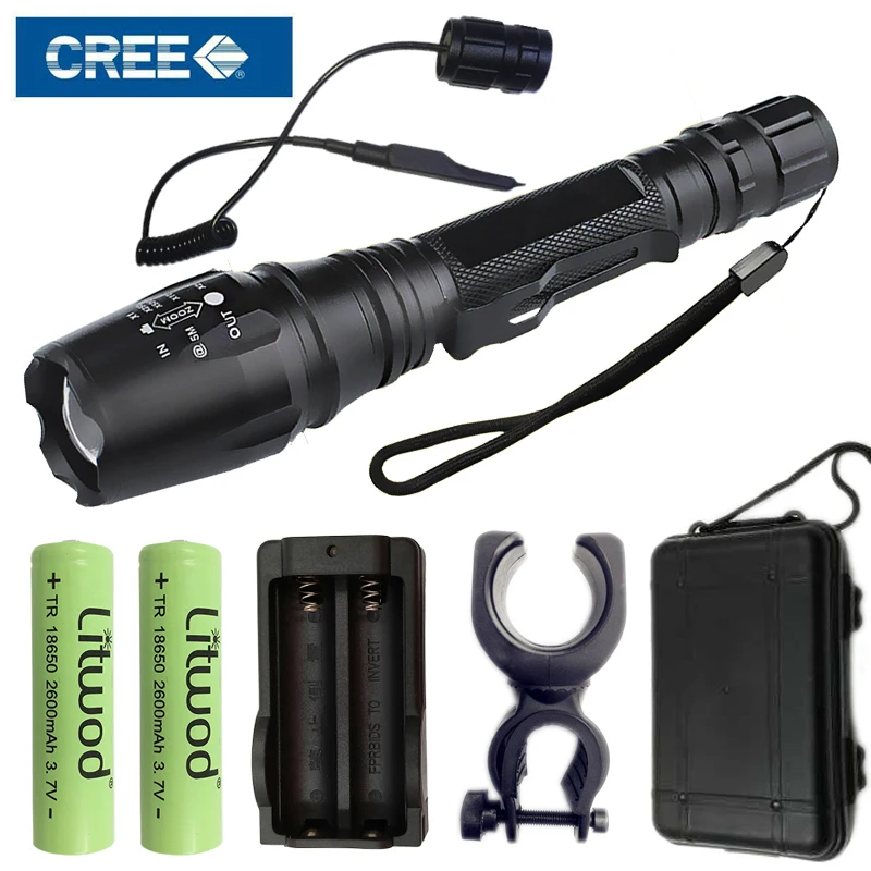 

Litwod Z20V5 LED Flashlight Torch XM-L L2 & T6 Zoomable Led Torch For 2x18650 battery Aluminum Hunting light Linternas