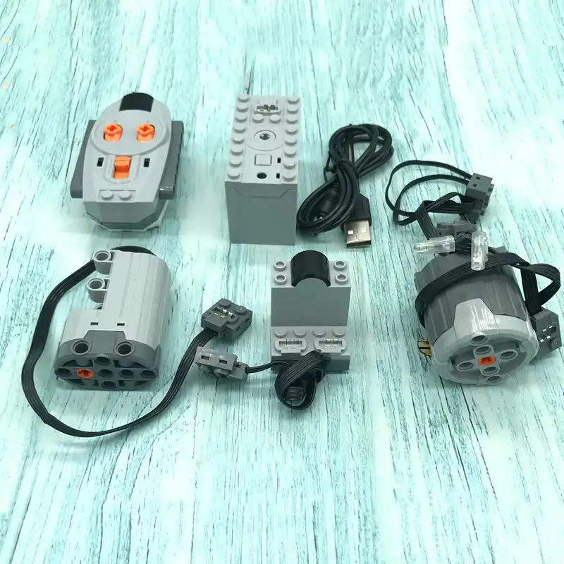 Technic Mechanical Series Power Functions Servo Motor Battery Box Ir Remote Receiver Led Light Building Blocks Brick Gifts 20004