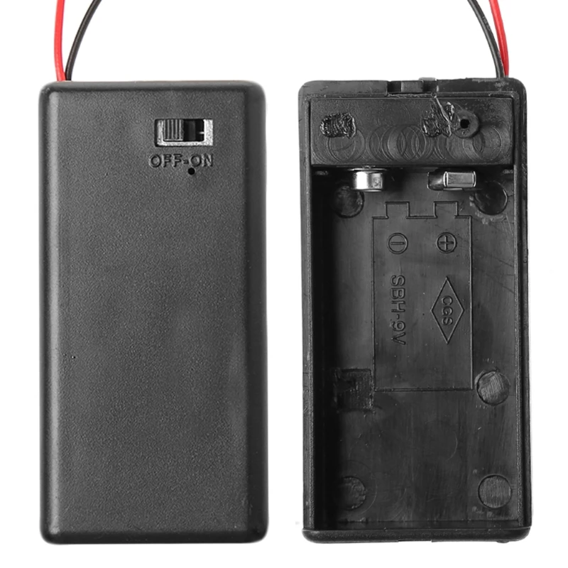 Новый DIY 9V держатель батареи коробка контейнер для хранения с кабелем вкл/выкл