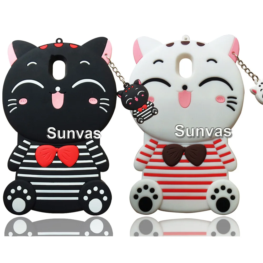 

3D Cartoon Lucky Cat Soft Silicone Case Phone Cover Skin For Samsung Galaxy J330 J530 J730 / J3 J5 J7 Pro 2017 EU Edition