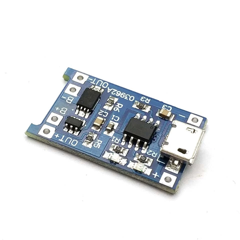 

TP4056 MICRO USB 5V 1A 18650 Lithium Battery Charger Module Charging Board With Protection Dual Functions