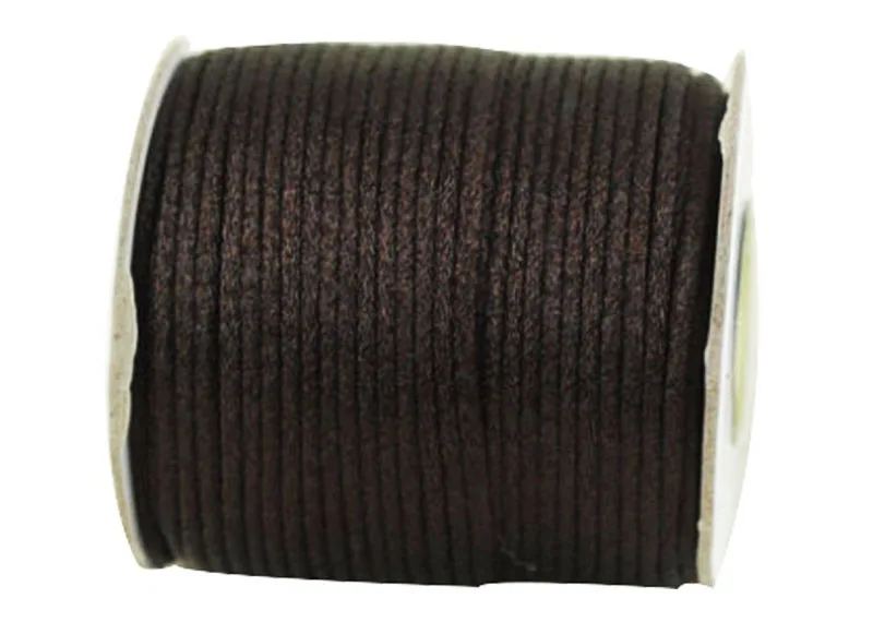 

2mm Dk Coffe Nylon Cord Jewelry Findings Accessories Rattail Satin Macrame Rope Bracelet Thread Beading Cords 60m/Roll