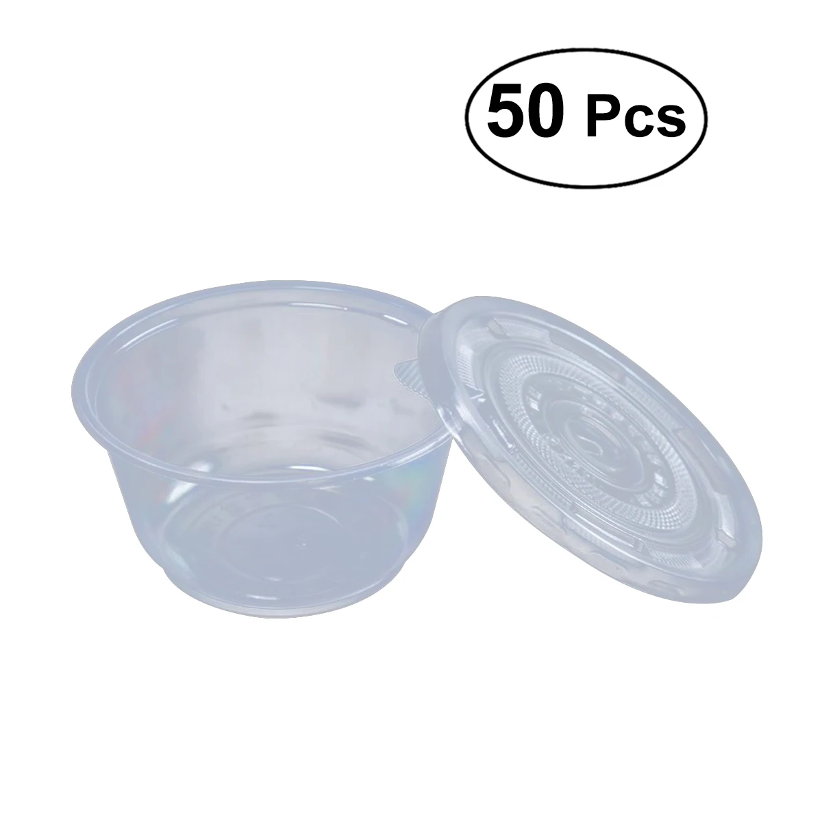 50Pcs/Set Plastic Jello Shot Cups with Lids All Occasion Disposable Round Bowls 360MLin Bowls