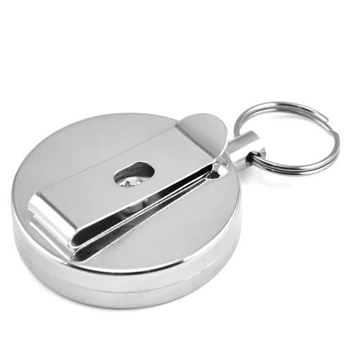 Steel Retractable Key Chain Recoil Key Ring Belt Clip Pull Chain Holder