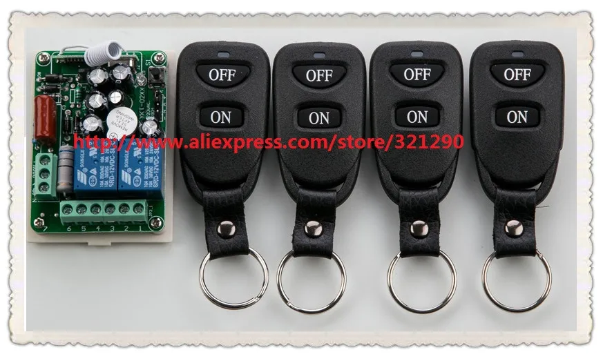 

New AC220V 2CH 10A RF Wireless Remote Control Switch System Transmitter with Two-button Receiver Smart Home Switch