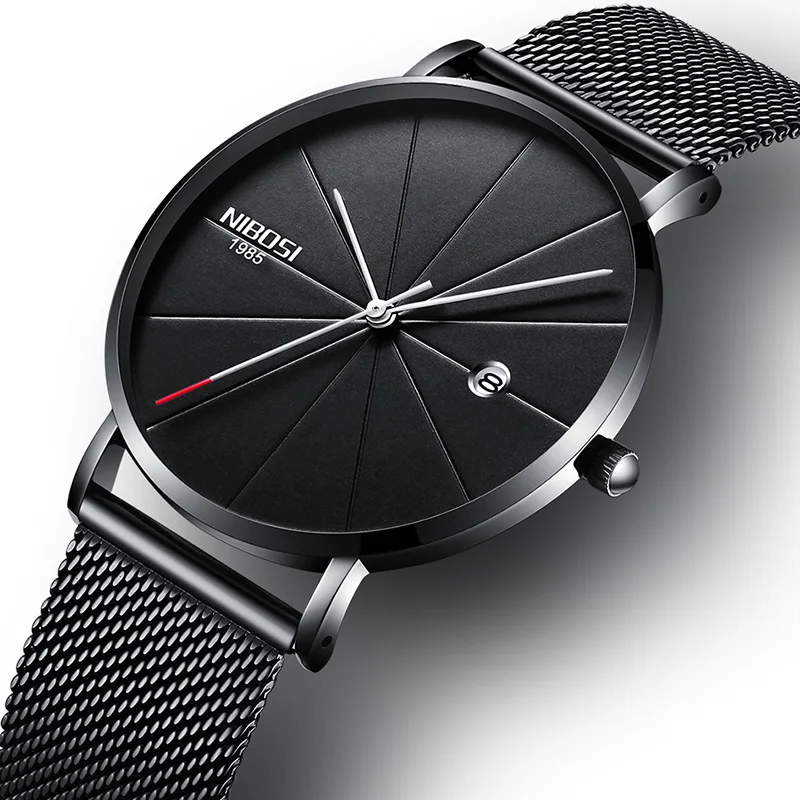 

Nibosi Watches Man Clock Men's Wrist Watch Stainless Steel Ultra Thin Male Quartz Men's Wrist Watch Military Sport Watches Women