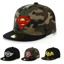 Meninos meninas camo bonés crianças batman viseira crianças beanie hip hop chapéus do bebê pára-sol chapéus casquette boné de beisebol snapback ds19(China)