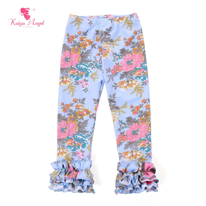 girls leggings infant boutique floral girls ruffles pants baby kids