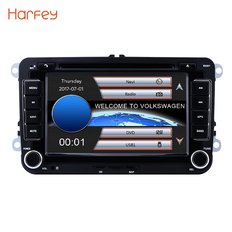 Harfey 7 "2 din Автомобильный Радио CD DVD мультимедийный плеер gps навигация для Skoda роскошный Быстрый VW Passat сиденье Altea/Leon Golf
