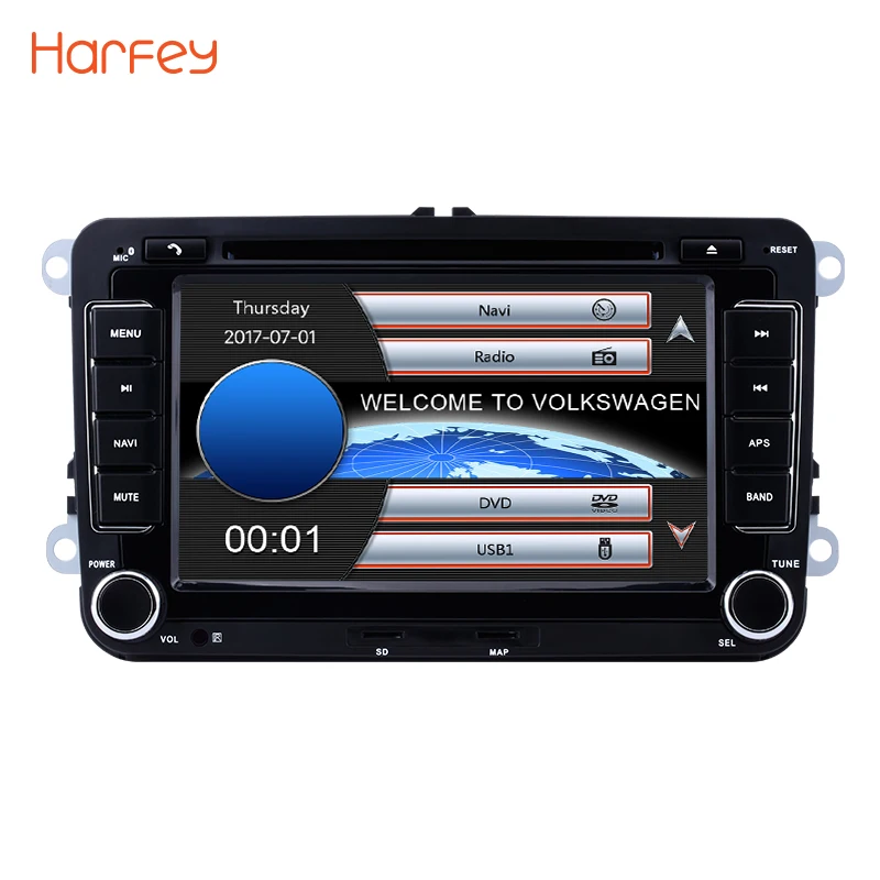 Автомагнитола Harfey для Skoda Yeti мультимедийный проигрыватель 2 din с 7 &quotэкраном GPS Superb