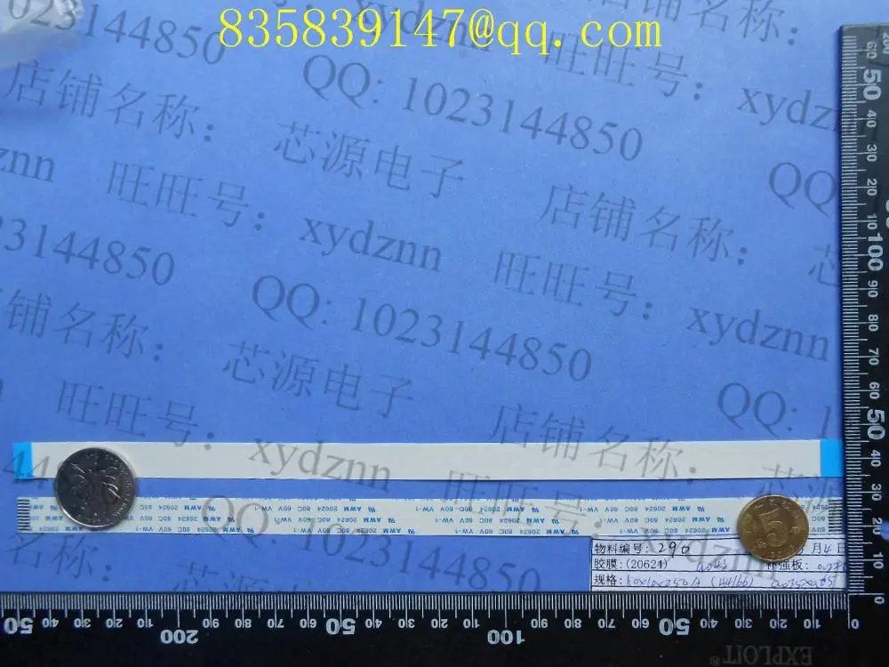 

FFC cable 1.0 pitch-10pin-250mm-A same direction flexible flat cable ROHS customization is available