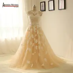 Новое свадебное платье с кружевным поясом и кристаллами 2019 NS1388