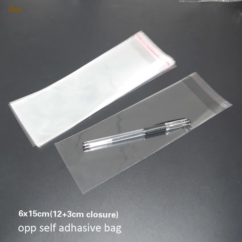 Прозрачные одноразовые пакеты BOPP/Py/ Cellophane 6x15 см (12 + 3) 500 шт. | Дом и сад