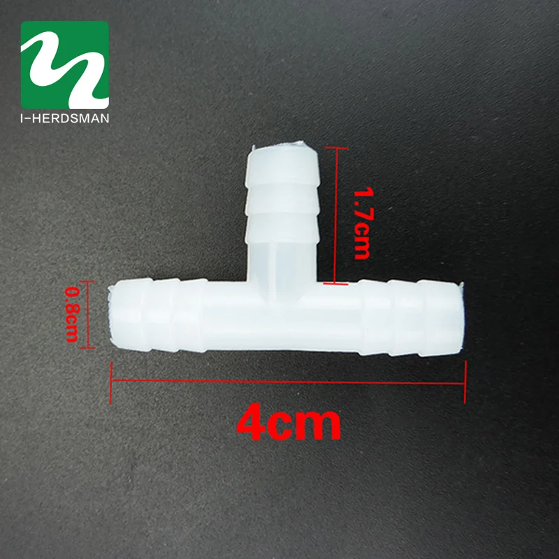 

100PC Plastic Pipes For Mounting Bird Rabbit Drinking Waterer Pipe Tee Pipe Animal Drinkers Poultry Feeding Supplies Whole Sale