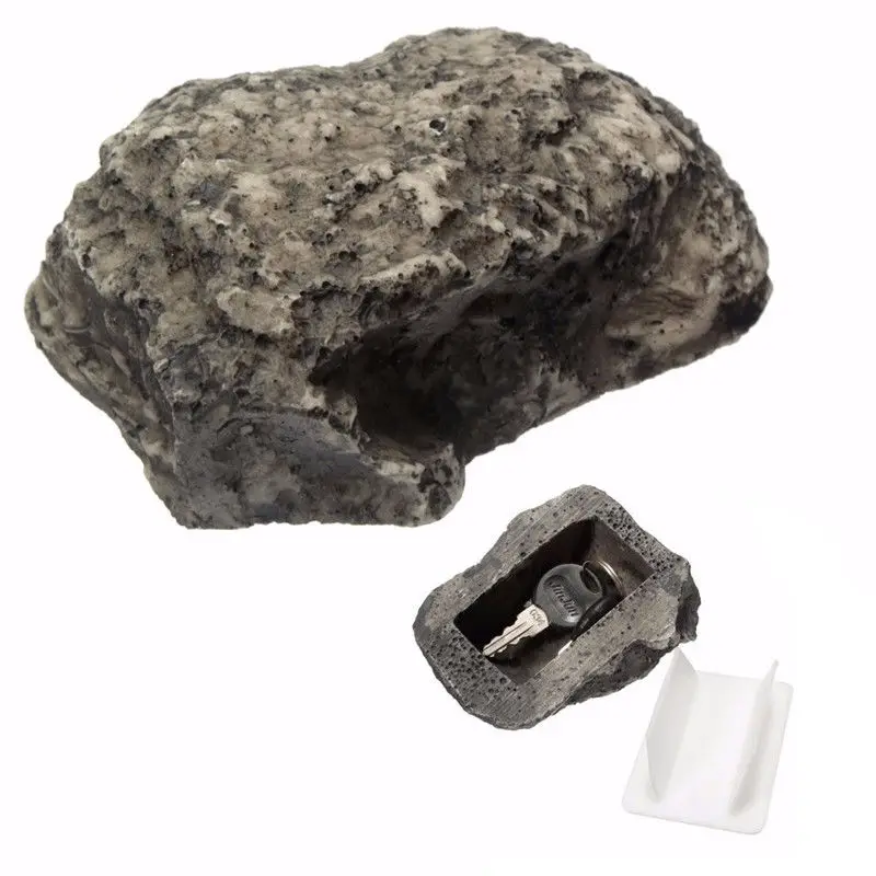 

Key Box Rock Hidden Hide In Stone Security Safe Storage Hiding Outdoor Garden