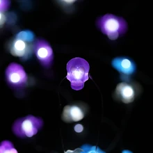 Хэллоуин СВЕТОДИОДНЫЙ строка череп строки света 40 светодиодный s 3 м/10ft Батарея-Управляется Фея лампа для наружного украшения на хэлоуин, популярный товар