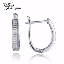 JewelryPalace Clásico Cubic Zirconia Conjunto de Canales Eternidad Aniversario Clip En Los Pendientes de Plata de Ley 925 2016 Nueva Joyería