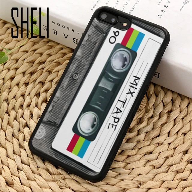 SHELI Ретро винтажный Кассетный чехол для iPhone 5 6 6s 7 8 plus 11 pro X XR XS max Samsung S7 edge S8 S9 S10 |