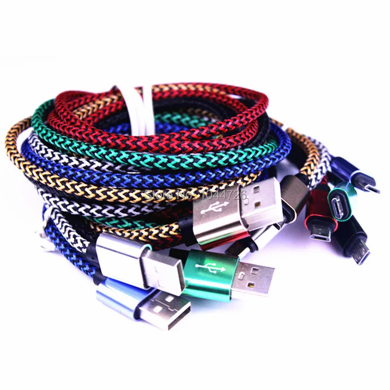 200pcs/lot 2m 6FT / 1m 3FT 8pin Fabric nylon braided cable Accessory