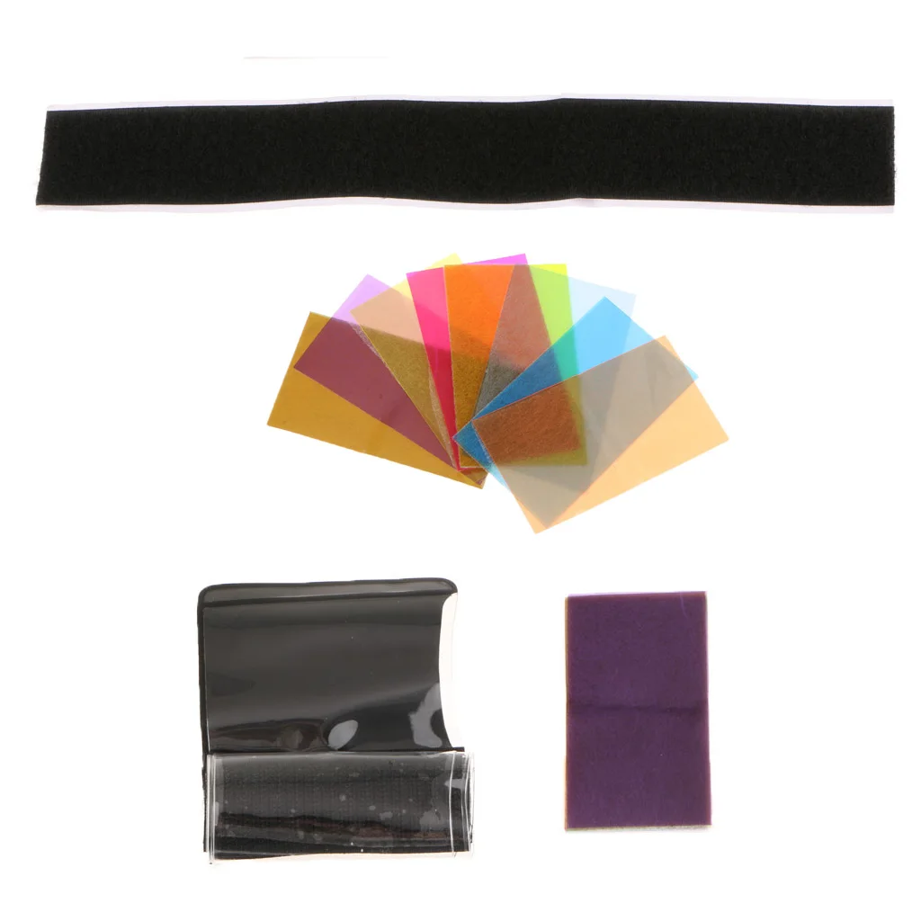 12 Colors Transparent Color Correction Gel Sheet Filter for Camera Flash Light Speedlite