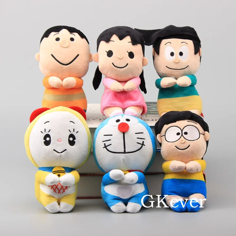 Q Version Doraemon 6 стилей Nobita Shizuka chan Sneech Doramichan Плюшевая Кукла Мягкие игрушки &quot15