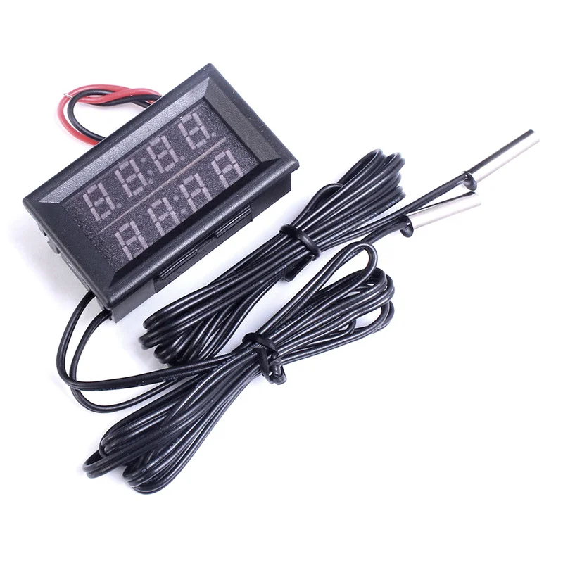 Best Dual Red LED Digital Display Thermometer Waterproof Temperature Sensor 0.56 Inch