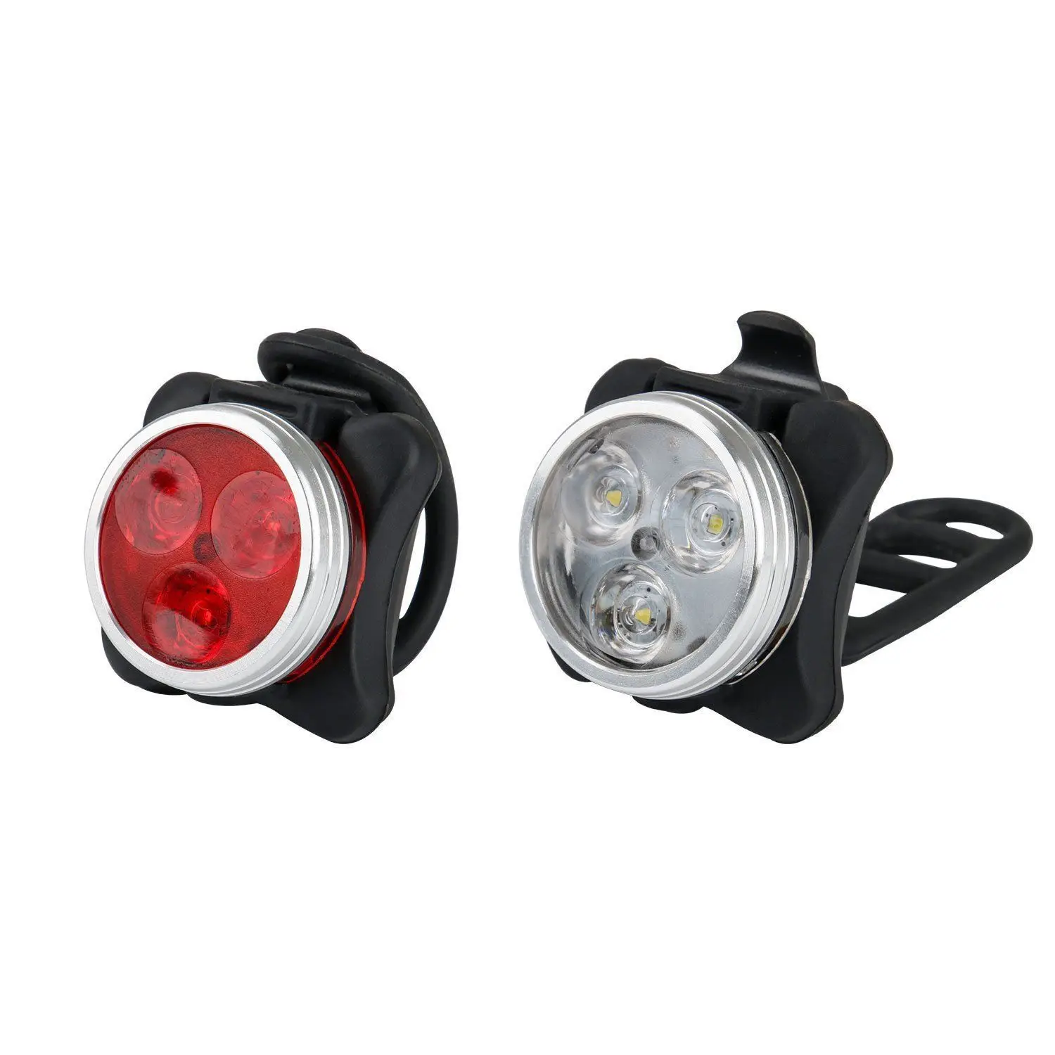 Discount Built-in Battery USB Rechargeable LED Bicycle Light Bike lamp Cycling Set Bright Front Headlight Rear Back Tail Lanterna 4 Modes 6