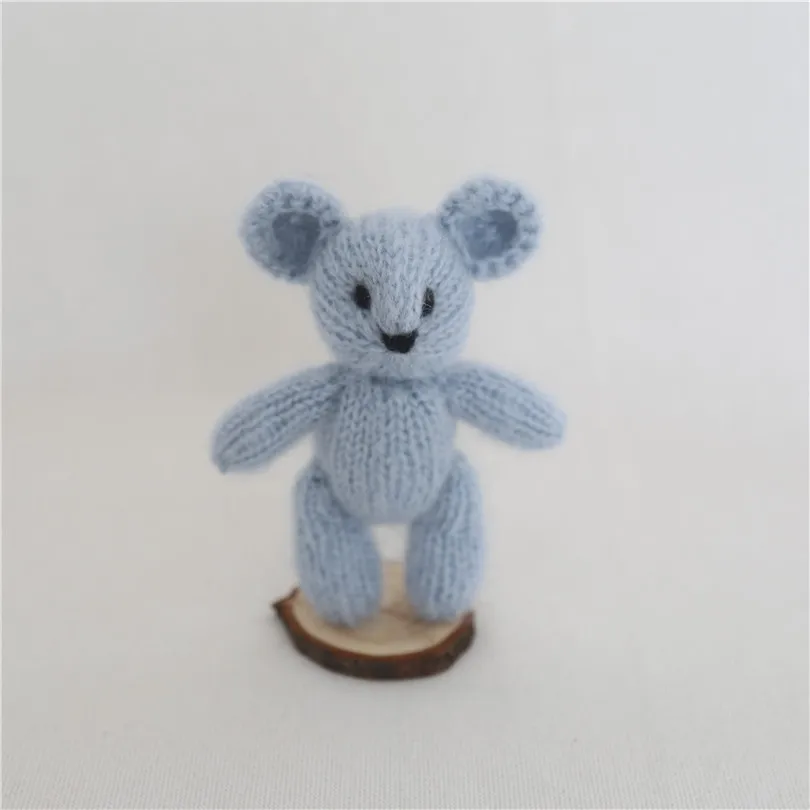 

Knitted Teddy Bear Toy Newborn Stuffer Animal Bear Toy Photography Props Crochet Angola Teddy Bunny Baby Photo Props