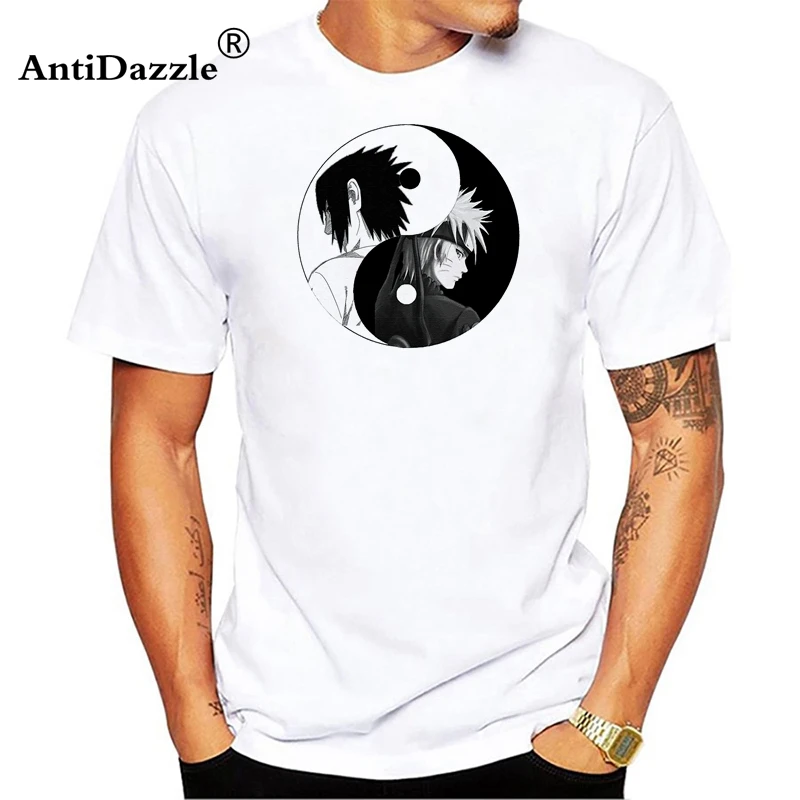 Sasuke T-Shirt Men Tee Anime Naruto Uchiha Family Logo Sharingan Eye Symbol Cosplay T Shirts Akatsuki Itachi Tshirt | Мужская одежда