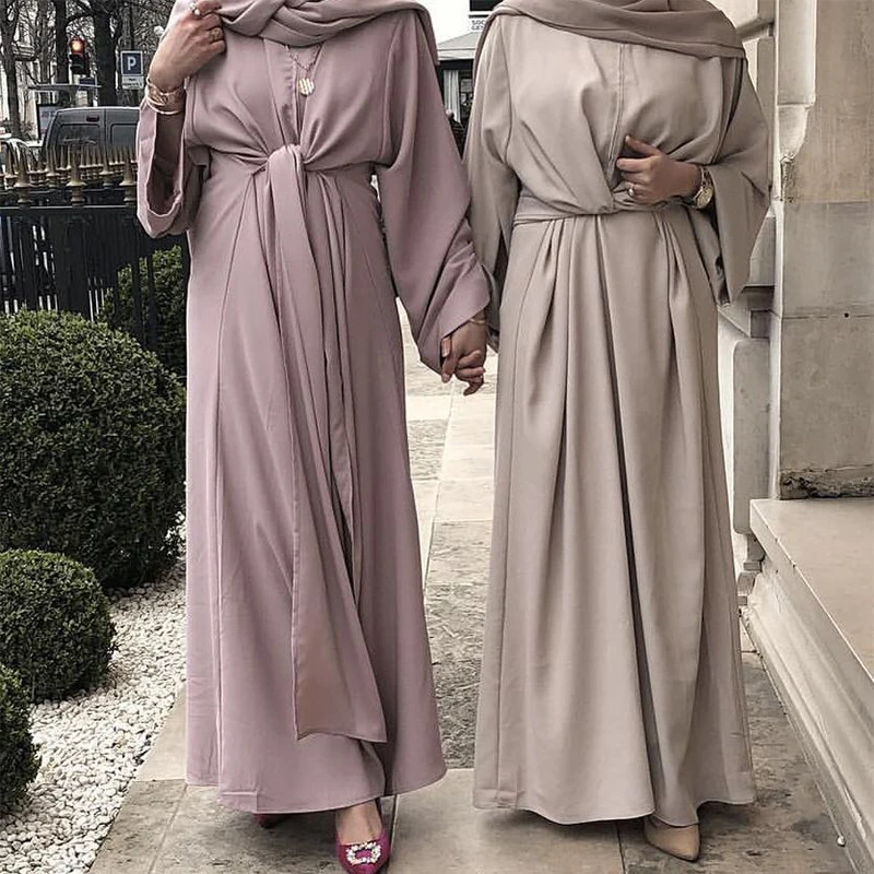 Новое поддельное двухсекционное Бандажное платье dubai abaya нерегулярное