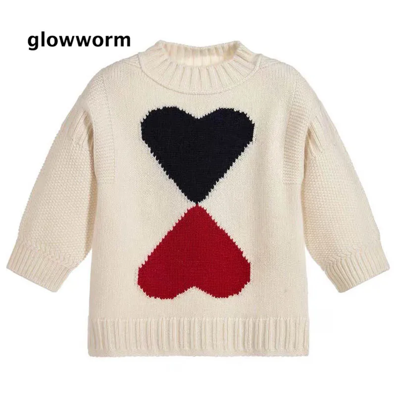 Glowwormkids 2018 Runway Autumn Winter Boys Sweater Girls Sweater Children Clothing Pullover Sweater Heart pattern hs103 Glowwormkids 2018 Runway Autumn Winter Boys Sweater Girls Sweater Children Clothing Pullover Sweater Heart pattern hs103
