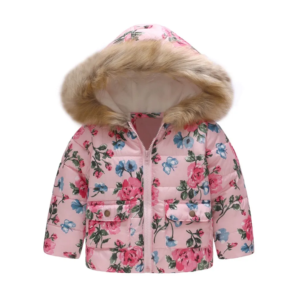Lddr Kids Winter Down Jackets for Boys Clothes Hooded Wollen Pattern Children Outerwear Girls Parka Coat