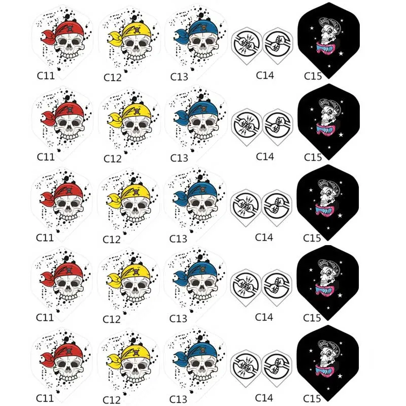 25 шт./компл. оперение для Дротика комплекты несколько стилей разноцветный Дартс из ПЭТ Флайт оперения аксессуары для игры в дартс оптом