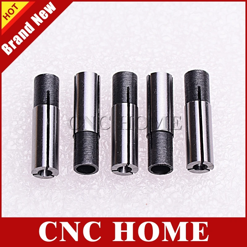 5Pcs 6mm to 3.175mm High Precision Power Collet Chuck CNC Adapter For Engraving