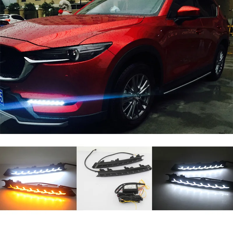 

New LED Daytime Running Light Driving DRL with Turn Signal For Mazda CX5 CX-5 2017 2018
