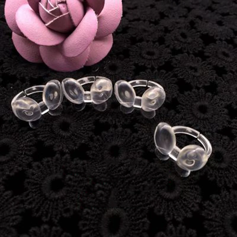 

Butterfly Flower Display Ring Pops Nail Polish Bottle Top Natural Clear Clip On