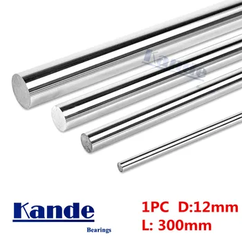 

1pc d:12mm 300mm 3D printer rod shaft 12 mm linear shaft chrome plated rod shaft CNC parts Kande