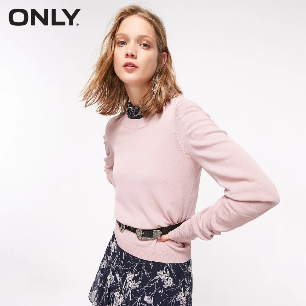 

ONLY Women's autumn new simple solid color round neck sweater| 118324523