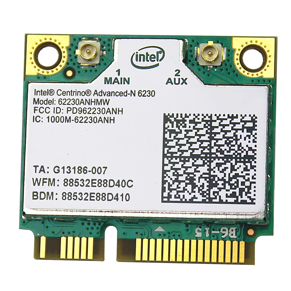 Оригинальный Intel Centrino Advanced-N 6230 62230ANHMW intel 62230anhmw WiFi Bluetooth 3 0 Двухдиапазонная сетевая