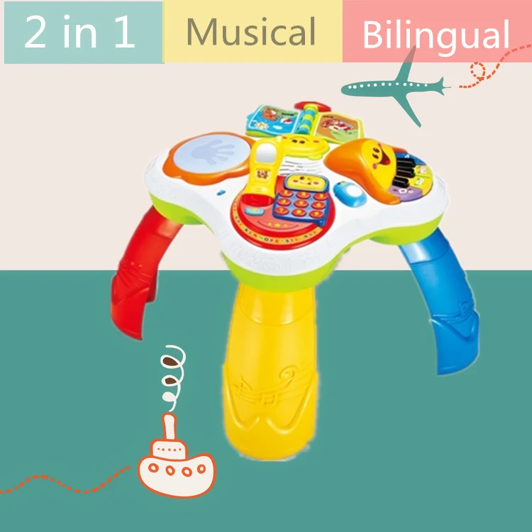 

Multifunction Language Learning Table for Kids Baby Early Educational Toy Walker Tablet Reading Machine Puzzle Game Desk