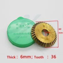 Фреза 60*16*6 мм 36 зуб для DeFu горизонтальный станок для резки ключей копировально-фрезерный станок для изготовления ключей Слесарные Инструменты