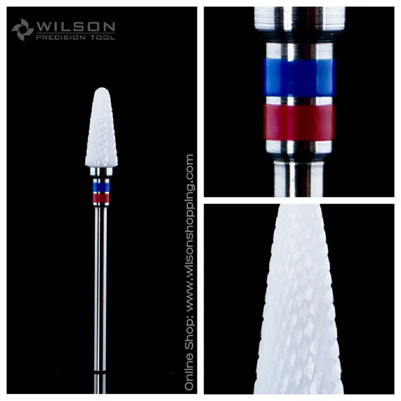 Коническая мелкая белая керамика (6400602) керамическое сверло для ногтей WILSON и