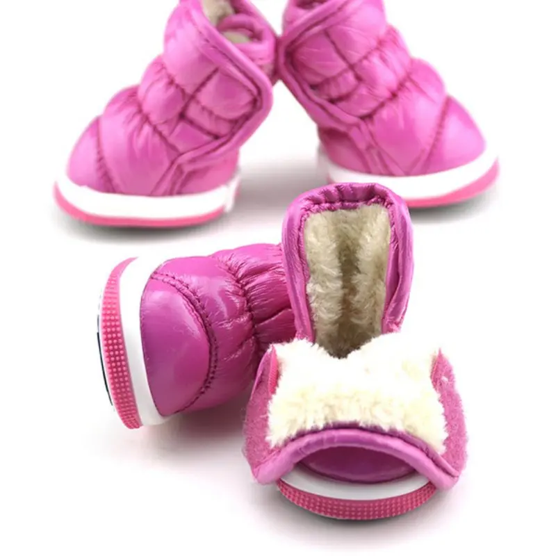 

2018 Lovely Pet Snow Dog Boots Casual Dog Shoes Pet Slip-resistant Waterproof Shoes For Dog 4 Pcs/Sets